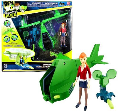 

Ben 10 Bandai Year 2010 Ultimate Alien 4 Inch Tall Vehicle Set(Multicolor)