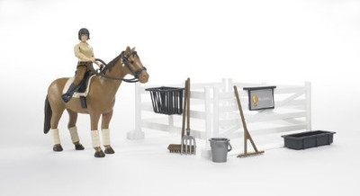 

Bruder Bworld Riding Set With Horse And Woman(Multicolor)