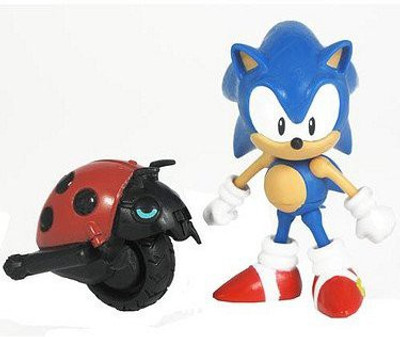 

Sonic The Hedgehog 20th Anniversary 3.5 Inch Action Figure 1991 Sonic Moto Bug(Multicolor)