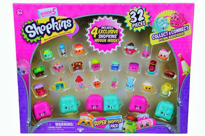 

Shopkins Season 5 Super Shopper Pack, Includes 4 Shopkins Hidden Inside - 32 Pieces(Multicolor)