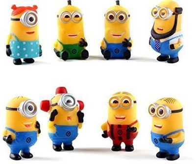 

Bossel 8Pcs Set Despicable Me 2 The Minions Role Figure Display Toy PVC(Multicolor)