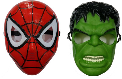 

AS Spiderman & Hulk Mask Combo(Red, Green)