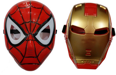 

AS Spiderman & Ironman Mask Combo(Multicolor)
