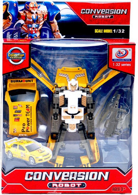 

Montez Convertible Robot To Car Yellow(Yellow, White)