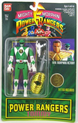 

Power Rangers Mighty Morphin TOMMY THE GREEN RANGER 5" Action Figure (1994 BanDai)(Multicolor)