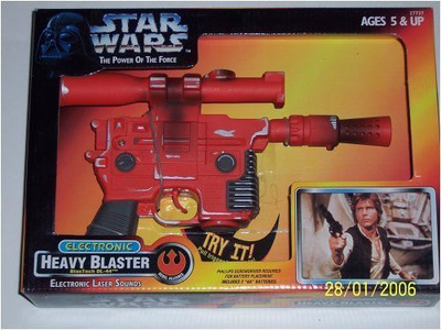 

Star Wars Power Of The Force Electronic Heavy Blaster Blastech Dl44(Red)