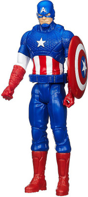 

Hasbro Marvel Avengers Titan Hero Series Captain America Figure(Red, Blue)