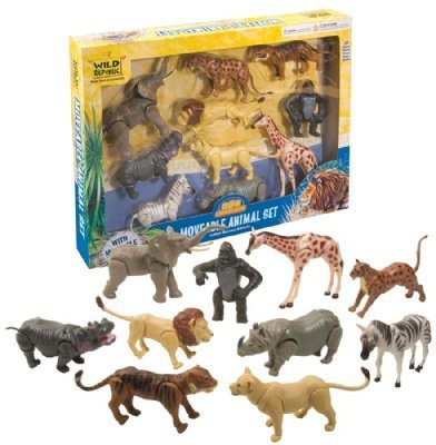 

Wild Republic Moveable Wild Animal Movable Set/Set Of 10(Multicolor)