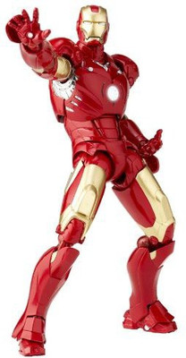 

Kaiyodo Iron Man Revoltech SciFi Super Poseable Action Figure #036 Iron Man Mark III(Multicolor)