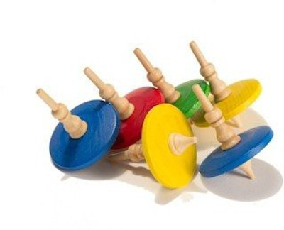 

Aeromotion Quality Wooden Tops, Great Fun for Kids! (Set of 6)(Multicolor)