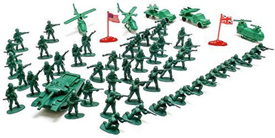 

VIAHART 140+Army Men Soldier Play Set With Tanksplanesflags & More(Green)
