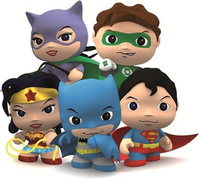 

Little Mates Dc Comics Batman Figurine And Puff Sticker(Multicolor)