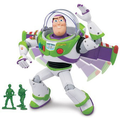 

Thinkway Disney Story Talking Buzz Lightyear 12" With Army Men(Multicolor)