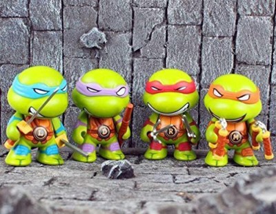 

Kibby Cute Ninja Turtles Miniatureset Of 4 Mini Collection Model(Multicolor)