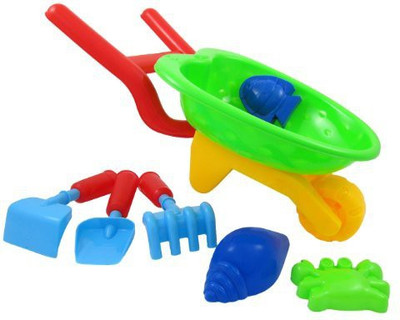 

Liberty Imports Beach Wheelbarrow Wagon Set For Kids With Sand Playset(Multicolor)