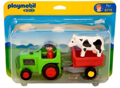 

PLAYMOBILA 1.2.3 Farmer with Tractor(Multicolor)
