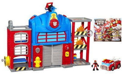 

Transformers Rescue Bots Playskool Heroes Fire Station Prime(Multicolor)