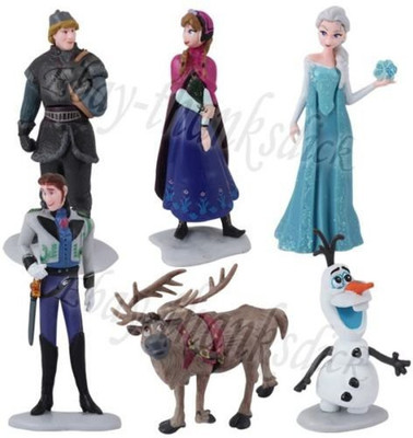 Toys & Games 6Pcs Frozen 6Cm10Cm Elsa Anna Kristoff Sven Olaf Pvc Set(Multicolor)