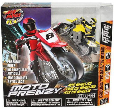 

Air Hogs R/C Moto Frenzy Yellow Motorcycle Pop Wheelies(Multicolor)