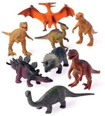 

US Toys 12 Assorted Medium Sized Plastic Dinosaurs Play Set(Multicolor)