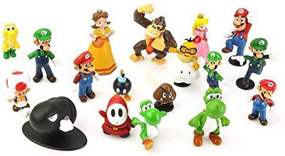 

Win8Fong Super Mario Bros 1~3" Lot 18 Pcs Doll Collections(Multicolor)