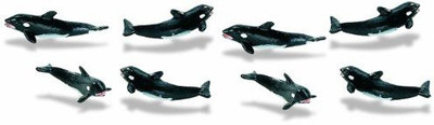 

Safari Ltd Good Luck Minis Killer Whales(Black)