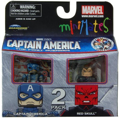 

Diamond Select Marvel Minimates Series 40 Mini 2Pack Captain America Red(Multicolor)
