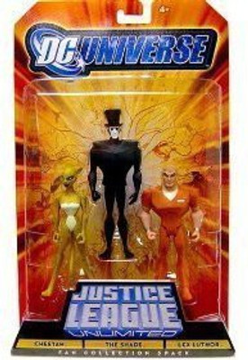 

Super-Heroes DC Universe Justice League Unlimited Fan Collection Action Figure 3Pack Cheetah, Shade & Lex Luthor(Multicolor)