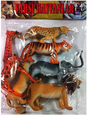 Shree Krishna Handicrafts And Gallery Wild Animals set of 6 pieces (Multicolor)(Multicolor)