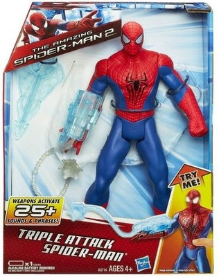 

Funskool Marvel Amazing Spider-Man 2 Triple Attack Spider-Man 10 inches(Red, Blue)