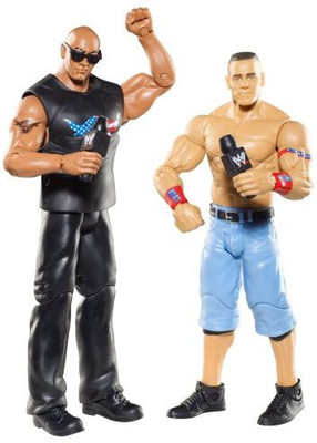 

Mattel WWE Battle Pack: John Cena vs. The Rock Figure 2-Pack Series 15(Multicolor)