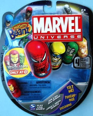 

Mighty Beanz Marvel Universe Target Iron Man Specially Marked Package, 4 Beanz(Multicolor)