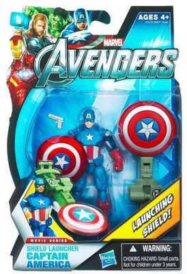 

Hasbro Marvel Avengers Movie 4 Inch Action Figure Shield Launcher Captain America(Multicolor)