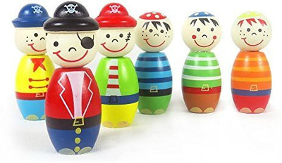 

MasterPro Wooden Cartoon Bowling Set(Multicolor)