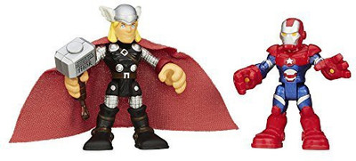 

Playskool Heroes Marvel Super Hero Adventures Thor and Iron Patriot Figures(Multicolor)