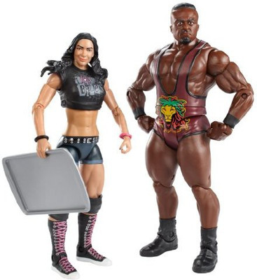 

Mattel Wwe Series 28 Big E Langston And Aj Lee With Cookie Sheet(Multicolor)