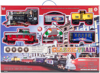 

Venus-Planet of toys Train Set With Light Smoke And Music Battery Operated Multi Track Battery Operated For Kids Of Age 6(Multicolor)