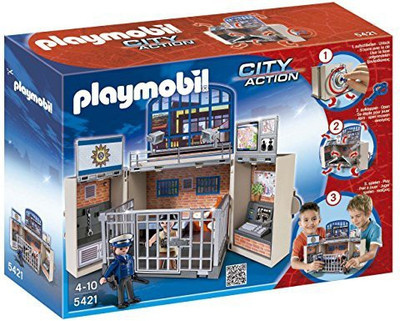 

PLAYMOBILA My Secret Police Station Play Box Playset(Multicolor)