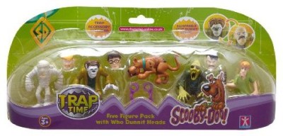 

Scooby-Doo Time Trap Who Dunnit Heads Five Figure Pack Dracula Frankenstein Shaggy(Multicolor)