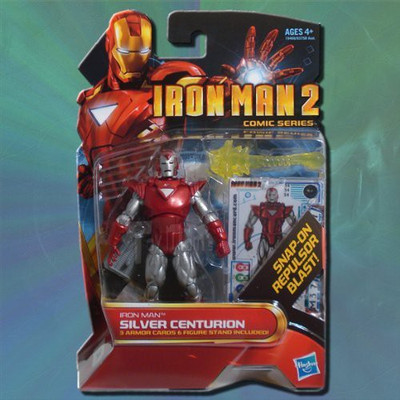 

Iron Man 2 Comic Series Action Figure #34 Silver Centurion 3.75 Inch(Multicolor)