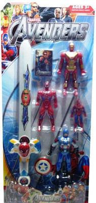 

Shop & Shoppee Avengers Action Figures With Sword(Multicolor)