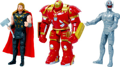 

Montez The Avenger 3 In 1 Super Heros Set (Hulkbuster,Ultron,Thor)(Multicolor)