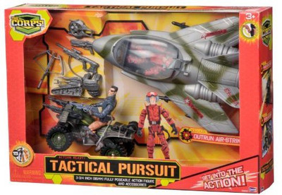 

The Corps Tactical Pursuit Playset With Plane(Multicolor)