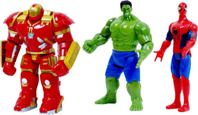 

Emob The Avengers 3 in 1 Super Power Action Heros (Spider-Man,Hulkbuster Armor & Hulk)(Multicolor)