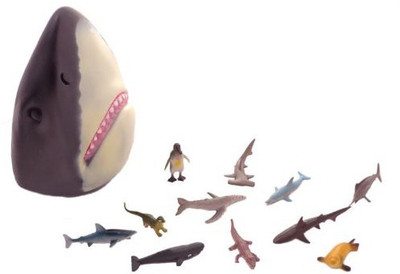 

WeGlow International Shark Carry Along Case With 12 Sea Life Animals(Multicolor)