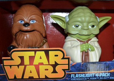 

Star Wars Flashlight 4Pack Chewbacca Yoda R2D2 And Darth Vader(Multicolor)