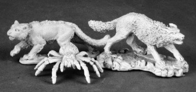 

Reaper Animal Companions 2 Wolf Cat Spider Dark Heaven Legends(White)