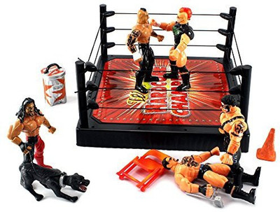 

Toy Figure Playsets Xtr World Hardcore Champion Wrestling Play Setcomes W/ 5(Multicolor)