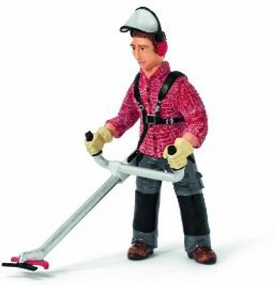 

Schleich Worker With Brush Cutter(Multicolor)