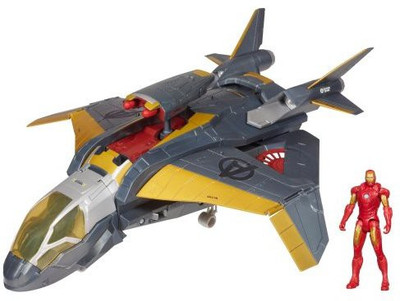 

Marvel Avengers Quinjet Attack Vehicle with Iron Man(Multicolor)
